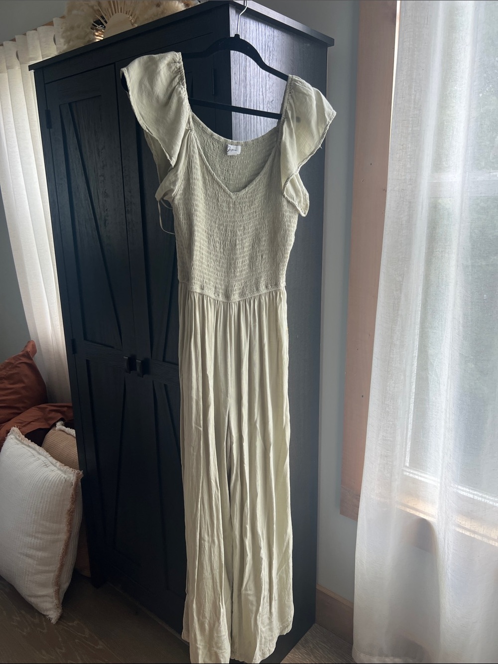 Light green Flutter Sleeve jumpsuit